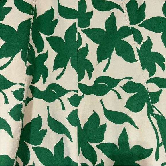 Banana Republic Green & Cream Full Skirt Size 12 - Picture 6 of 10